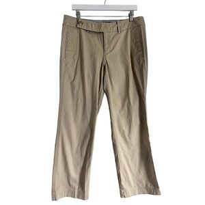 Eddie Bauer Women’s Vashon Fit Straight Leg‎ Khaki Pants Tan Brown Size 14